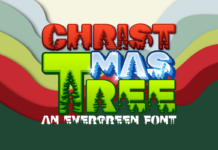 Christmas Tree Font Poster 1