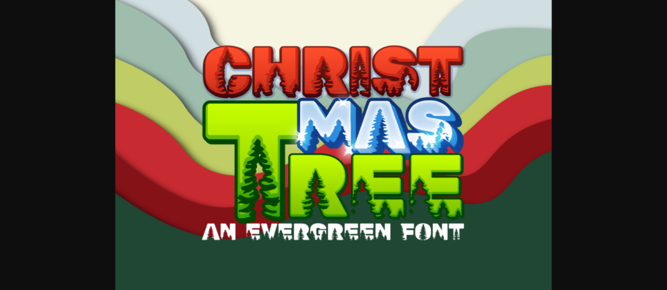 Christmas Tree Font Poster 1