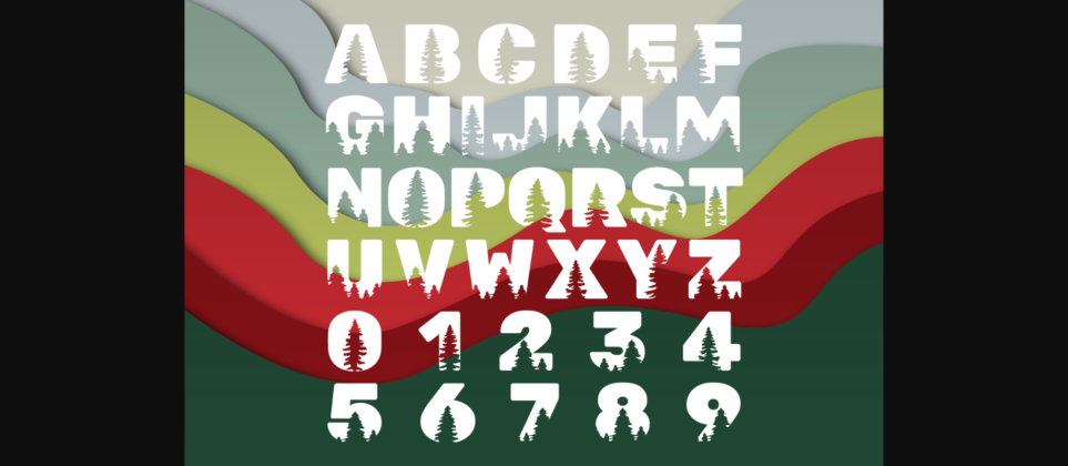 Christmas Tree Font Poster 2