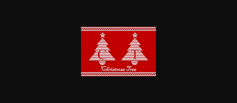 Christmas Tree Font Poster 3