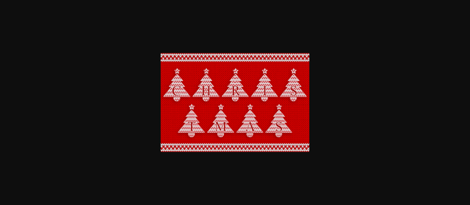 Christmas Tree Font Poster 4