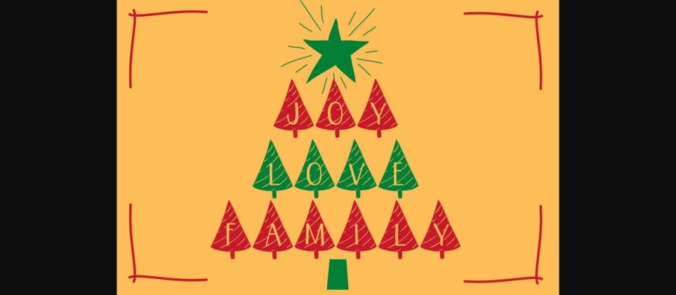 Christmas Tree Font Poster 4