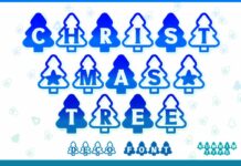 Christmas Tree Font Poster 1