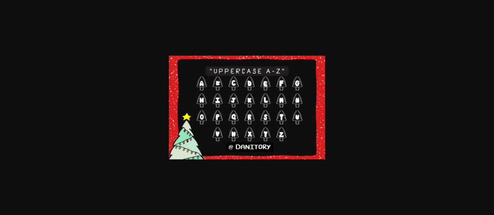 Christmas Tree Font Poster 5