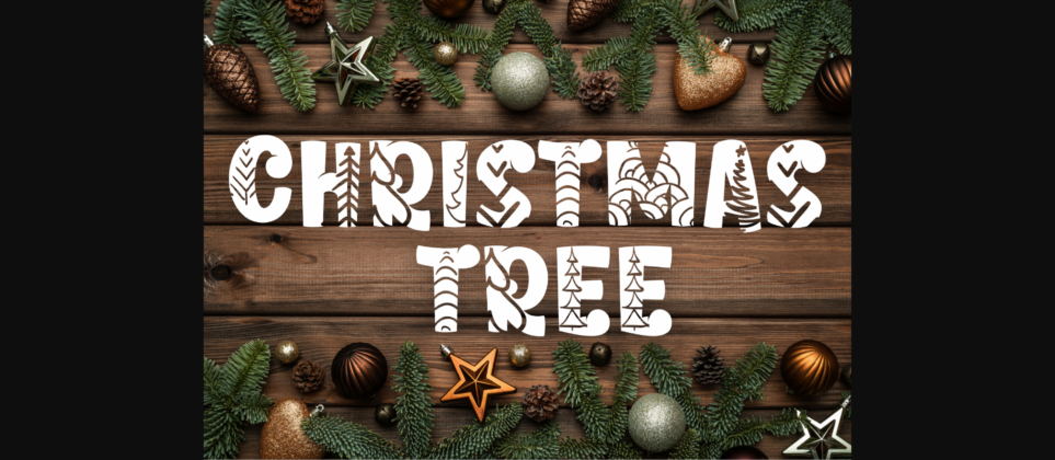 Christmas Tree Font Poster 3
