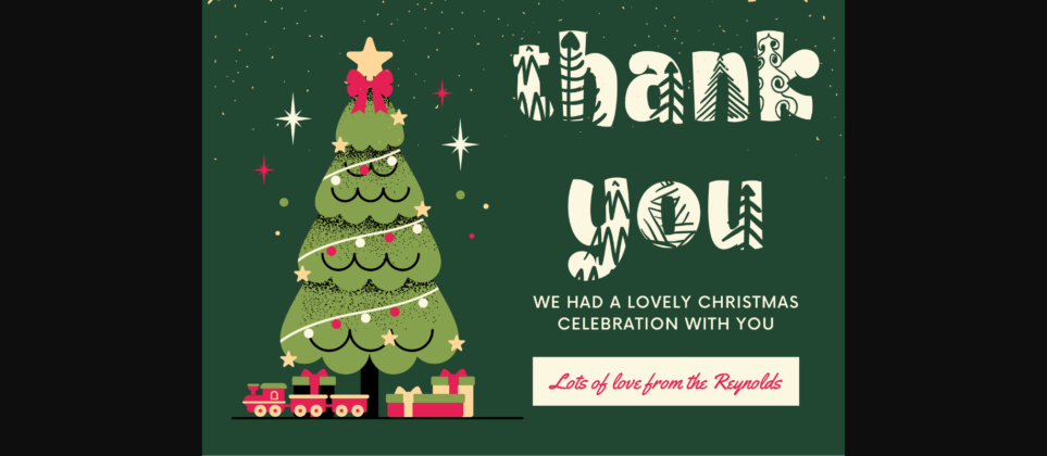Christmas Tree Font Poster 6