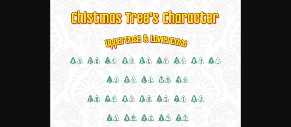 Christmas Tree Font Poster 4