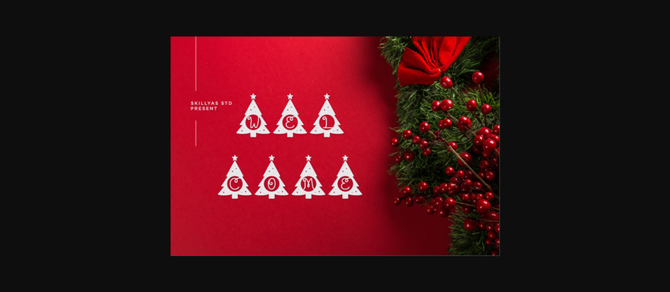 Christmas Tree Monogram Font Poster 4
