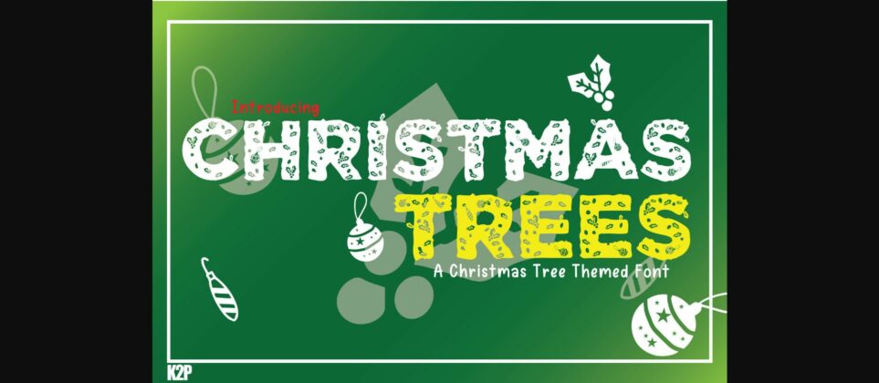 Christmas Trees Font Poster 3