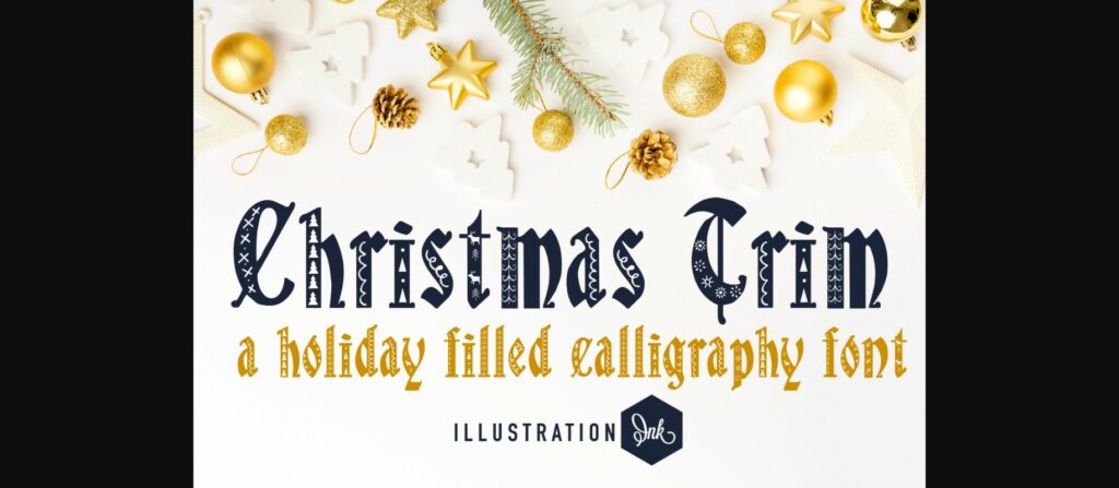 Christmas Trim Font Poster 1