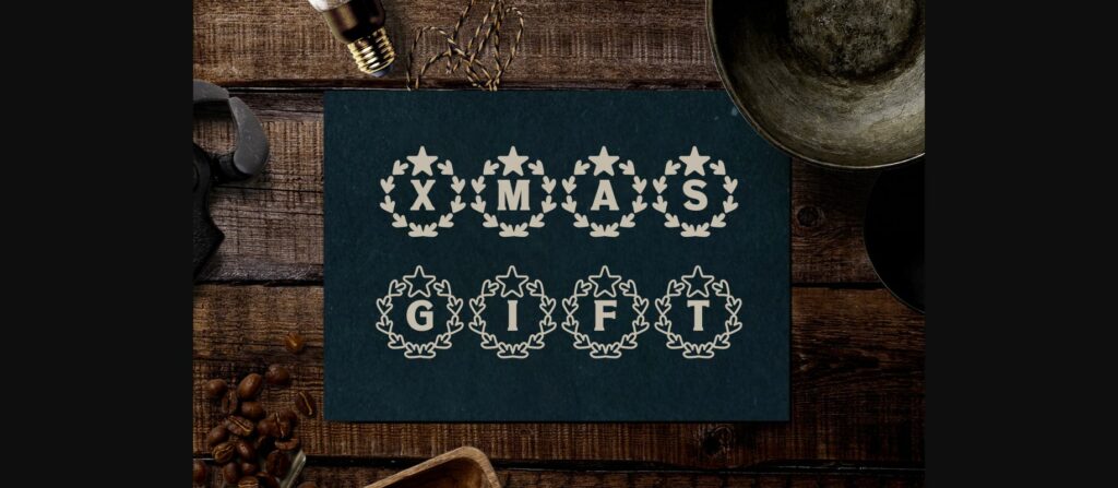 Christmas Wreath Font Poster 10