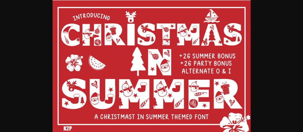 Christmas in Summer Font Poster 3