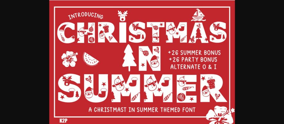 Christmas in Summer Font Poster 3