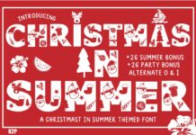 Christmas in Summer Font Poster 1