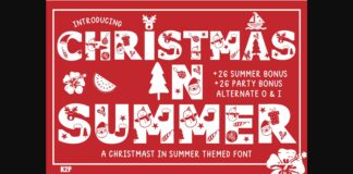 Christmas in Summer Font Poster 1