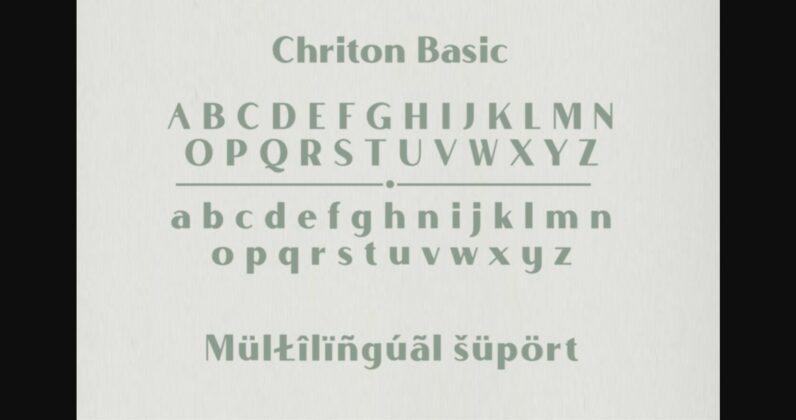 Chriton Basic Font Poster 7