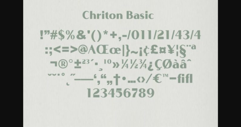 Chriton Basic Font Poster 8