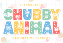 Chubby Animal Font Poster 1