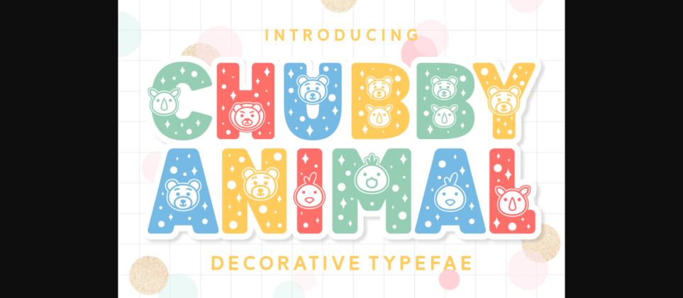 Chubby Animal Font Poster 1