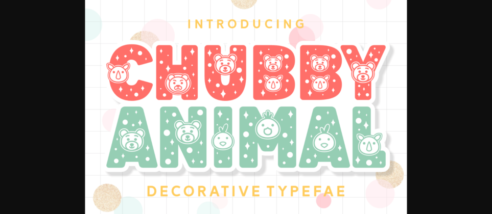 Chubby Animal Font Poster 4
