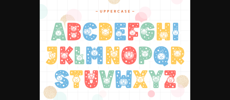 Chubby Animal Font Poster 8