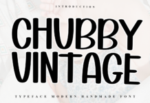 Chubby Vintage Font Poster 1