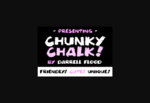 Chunky Chalk Font Poster 1