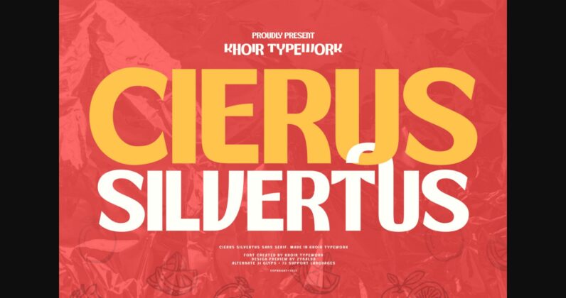 Cierus Font Poster 3