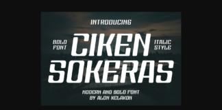 Ciken Sokeras Font Poster 1