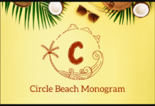 Circle Beach Monogram Font Poster 1