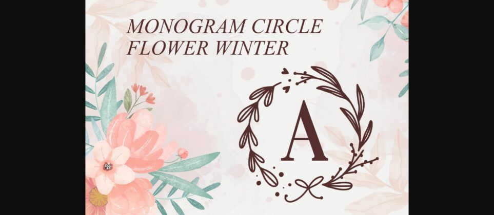 Circle Flower Winter Font Poster 3