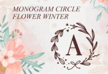 Circle Flower Winter Font Poster 1