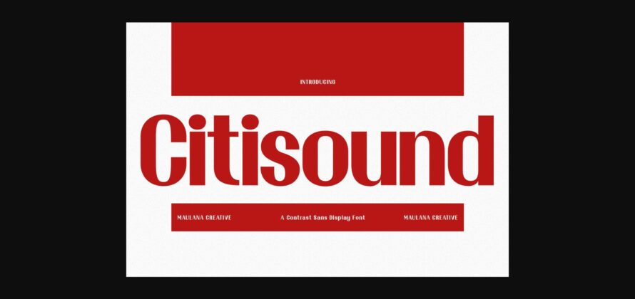 Citisound Font Poster 3