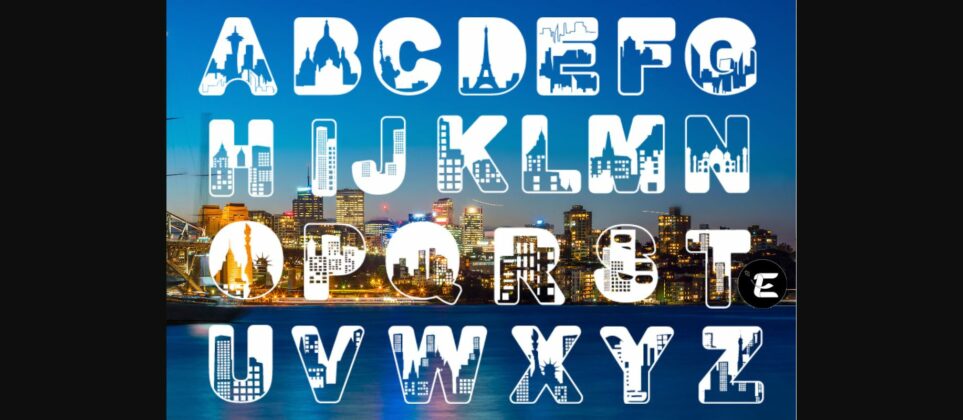 City Scapes Graphics Font Poster 3