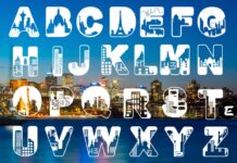 City Scapes Graphics Font Poster 1