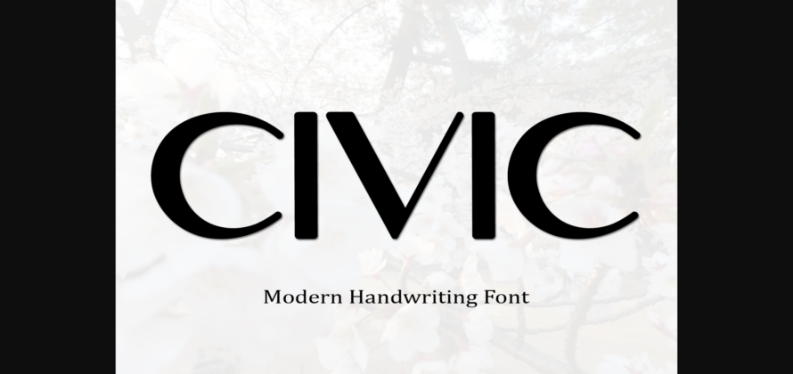 Civic Font Poster 3