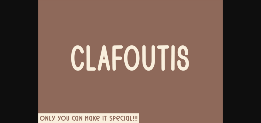 Clafoutis Font Poster 3