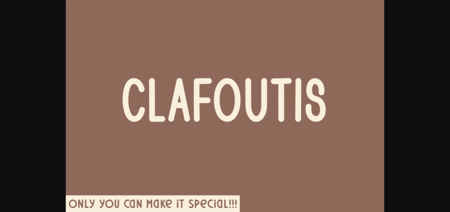 Clafoutis Font Poster 1