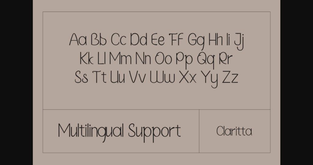 Claritta Font Poster 6