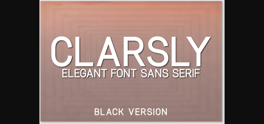 Clarsly Black Font Poster 3
