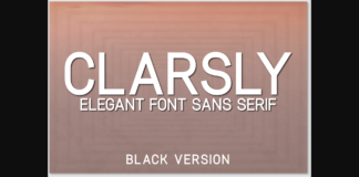 Clarsly Black Font Poster 1