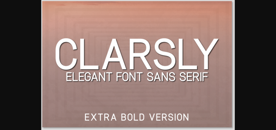 Clarsly Extra Bold Font Poster 1
