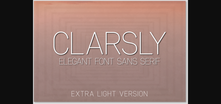Clarsly Extra Light Font Poster 3