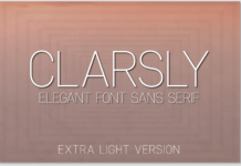 Clarsly Extra Light Font Poster 1