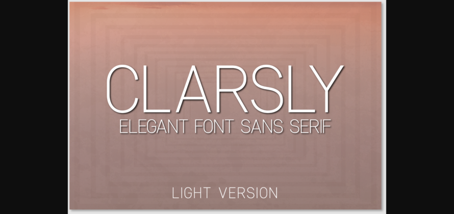 Clarsly Light Font Poster 3