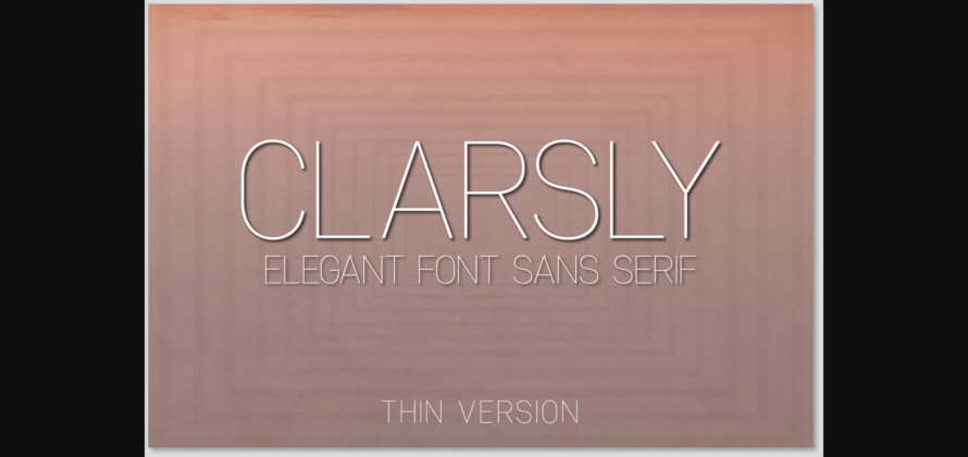 Clarsly Thin Font Poster 3