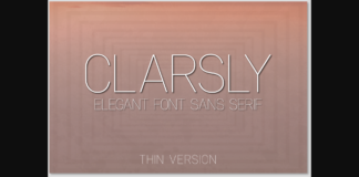 Clarsly Thin Font Poster 1
