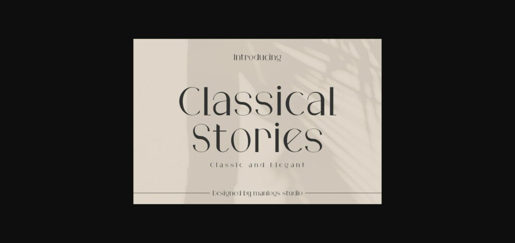 Classical Stories Font Poster 3