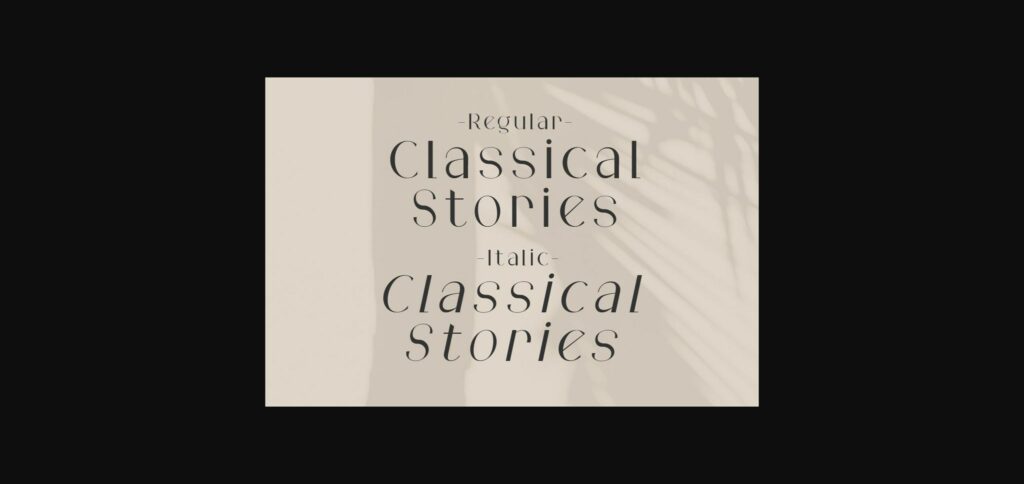 Classical Stories Font Poster 10