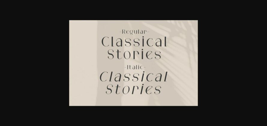 Classical Stories Font Poster 10